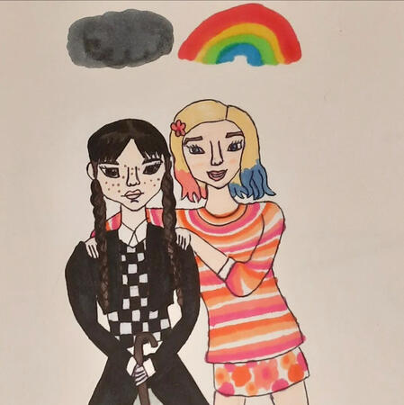 Wednesday and Enid